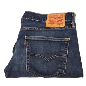 Levi's 514 Straight Fit Jeans Mens 36x34 Blue Medium Wash Denim Pants